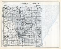 Green County Map, Wisconsin State Atlas 1933c